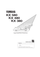 Yamaha KX-380 - Owners Manual